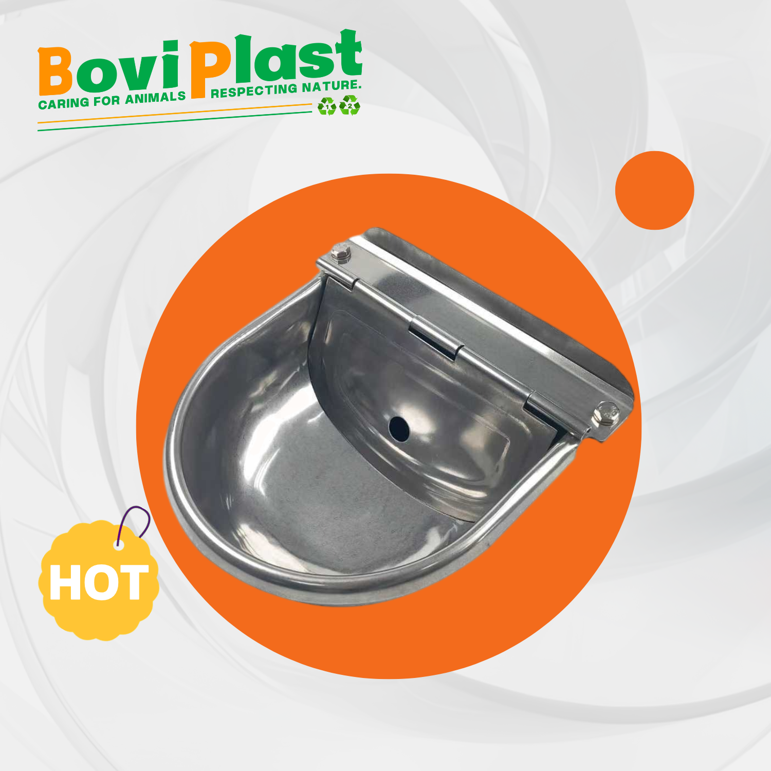 4L stainless steel livestock drinking bowl