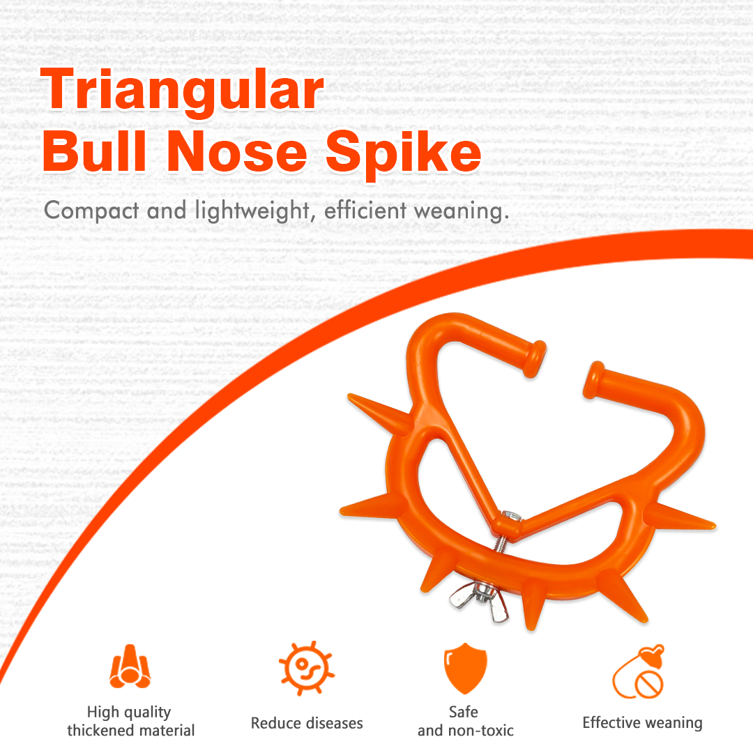 cow nose spikes and shatterproof nose rings for calf weaning