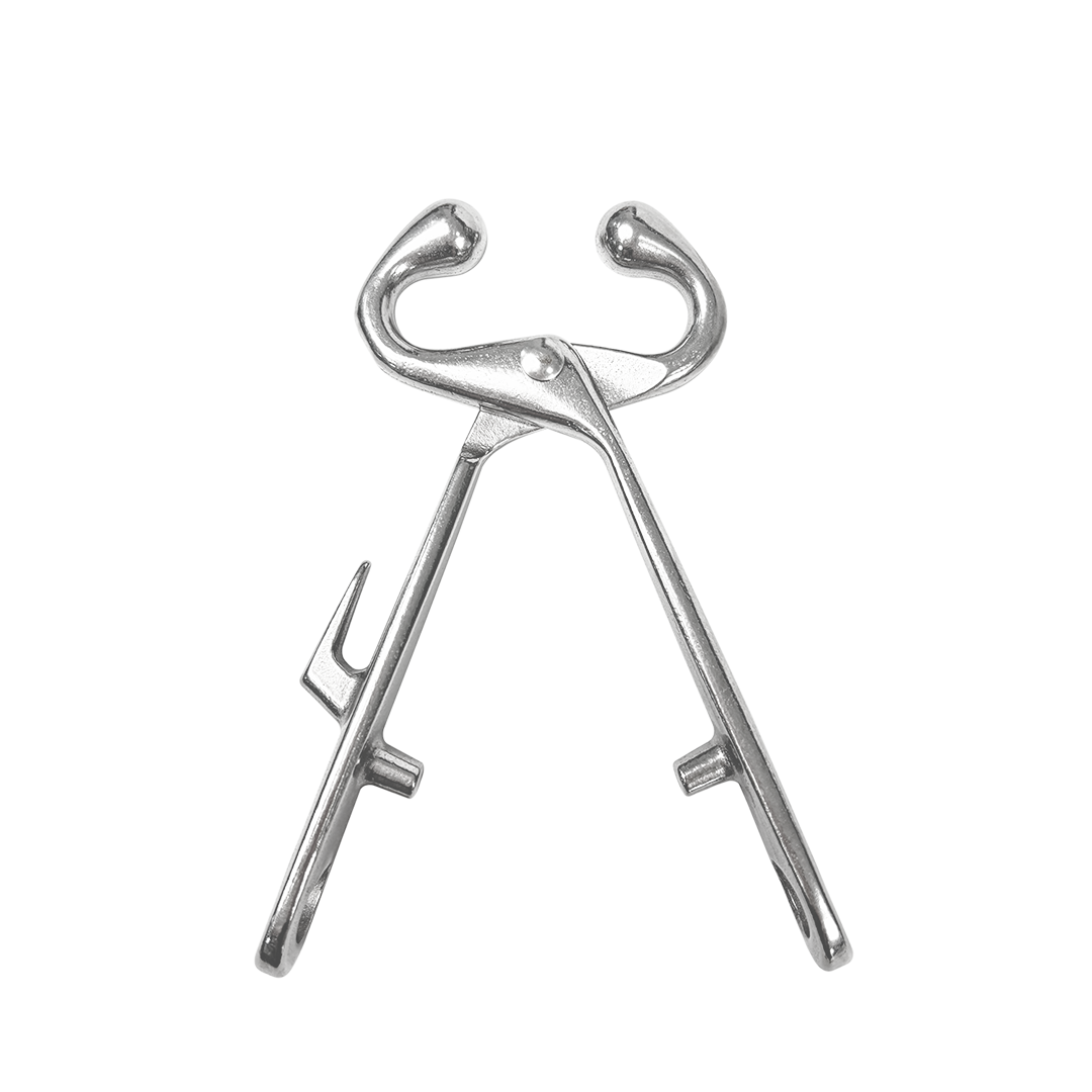 Durable carbon steel cow nose pliers
