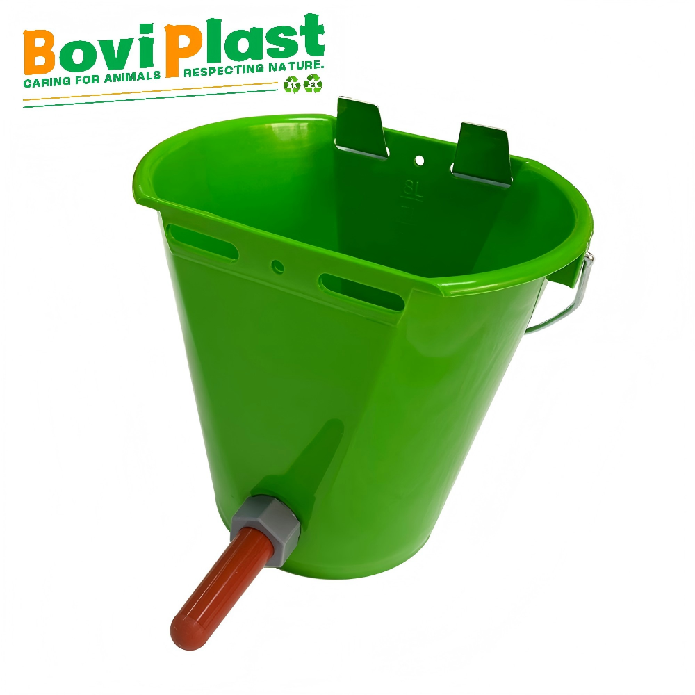 8L lamb calf feeding bucket with 1 silicone nipple