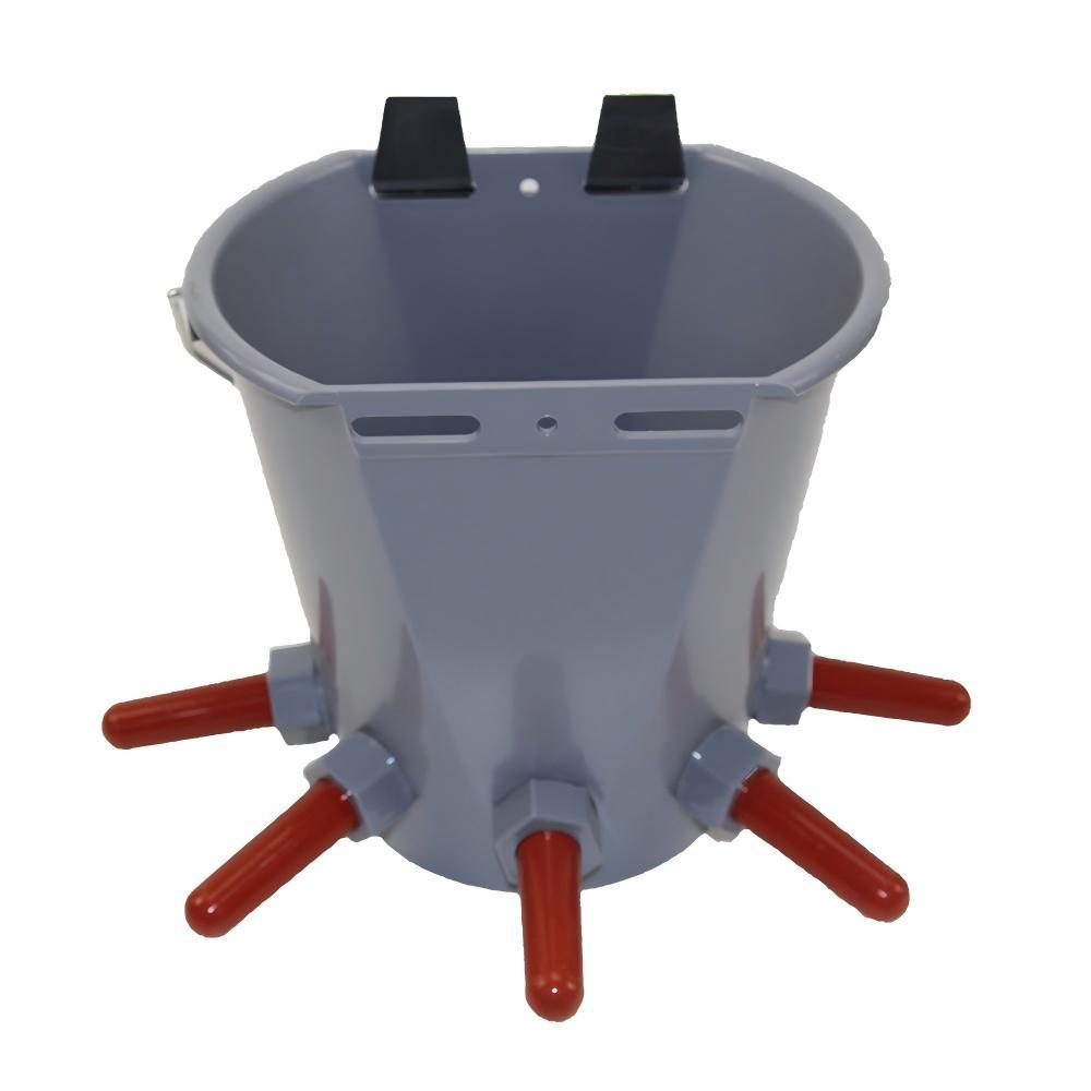 8L lamb calf feeding bucket with 5 teats