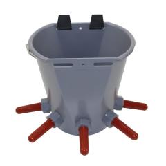 8L lamb calf feeding bucket with 5 teats
