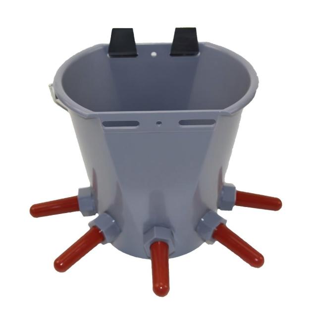 8L lamb calf feeding bucket with 5 teats