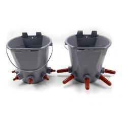 8L lamb calf feeding bucket with 5 teats