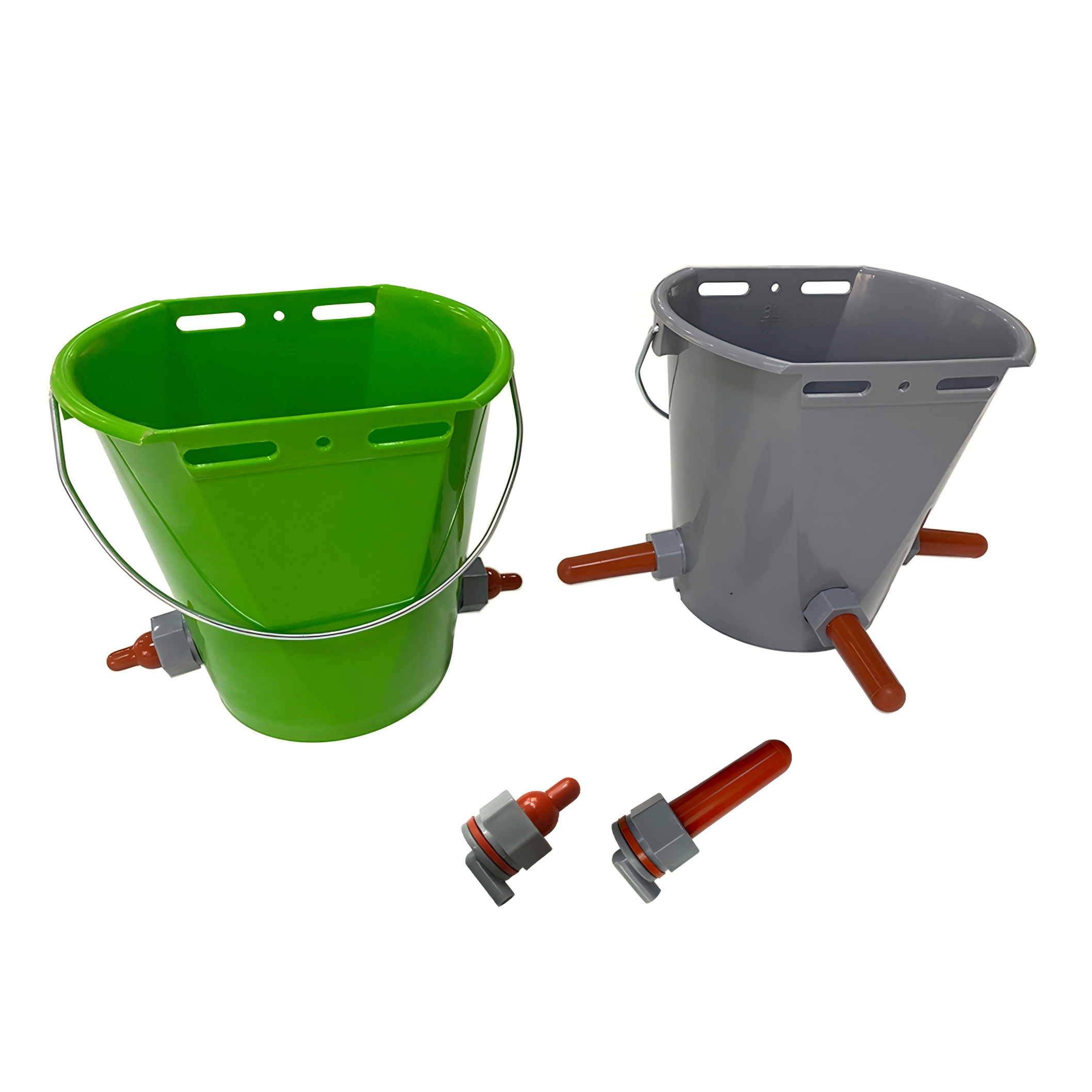 8L lamb calf feeding bucket with 3 nipples