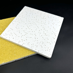 Randomly perforated mineral fiber ceiling tile surface