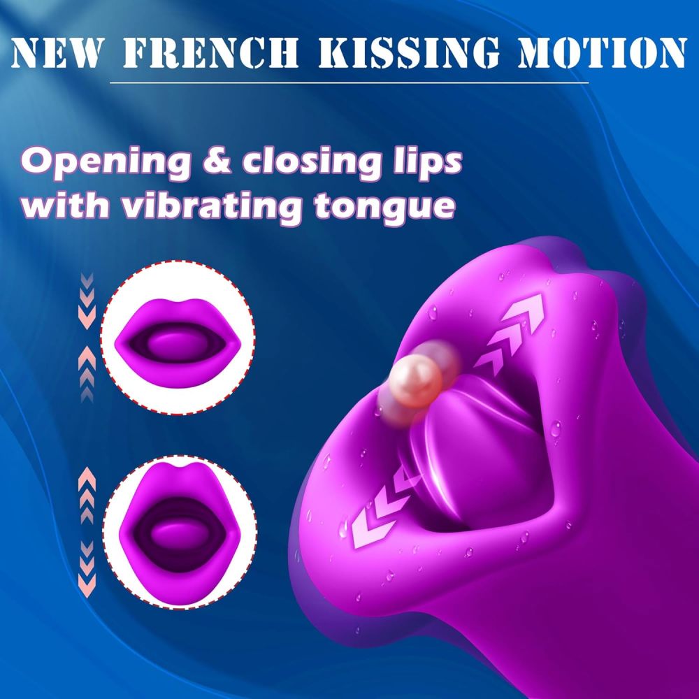 Adult Sex Toys Vibrator, Rose Toy, Rose Sex Stimulator for Women with 10 Vibration Modes and 10 French Kissing Modes