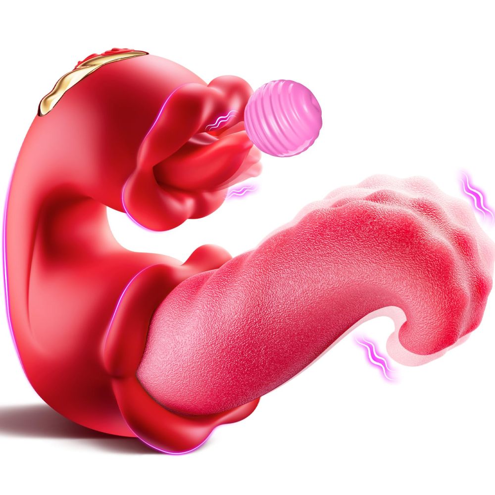 3 in 1 Realistic Tongue Licking Thrusting G Spot Vibrator