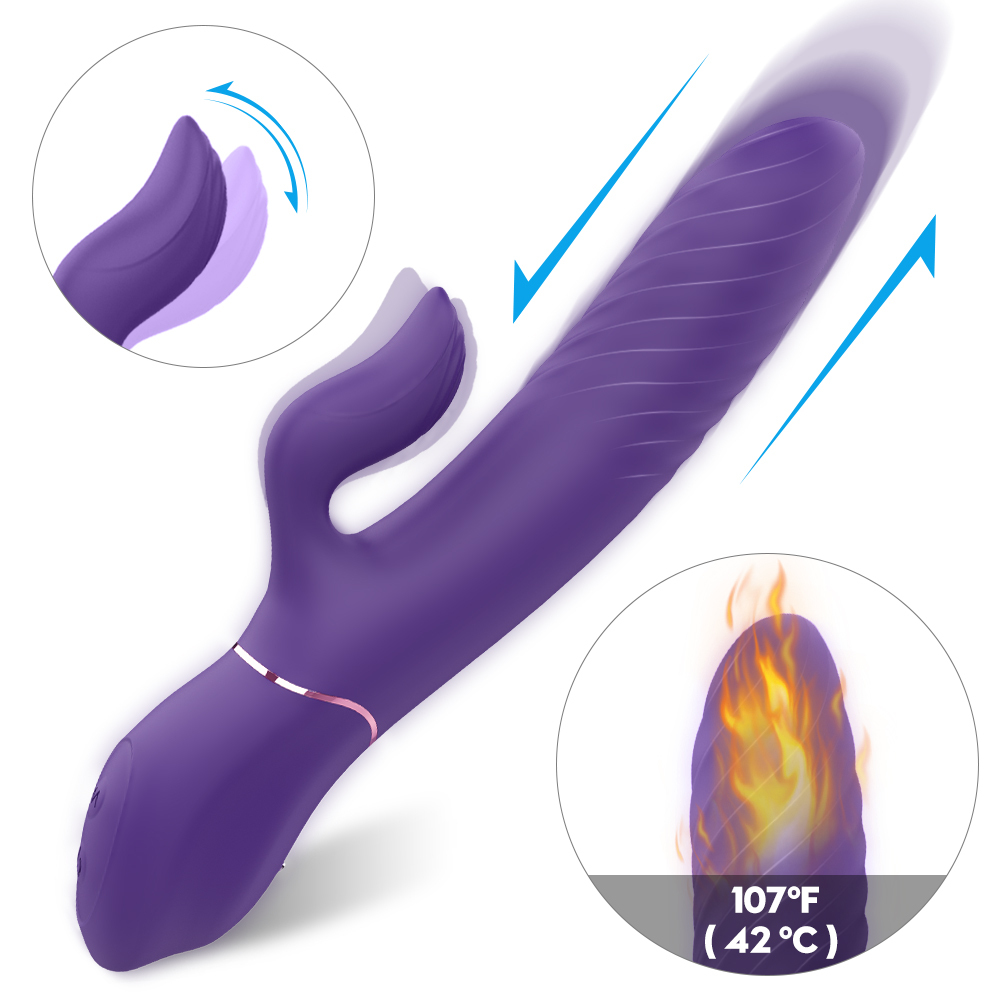 Factory Supply Fashion Design 10 Frequencies Sex toy Woman, Massage Rabbit Dildo Intelligent, Heating Vibrator