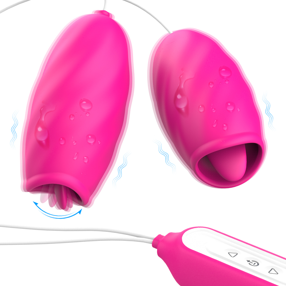 Soft silicone tongue licking love egg for women