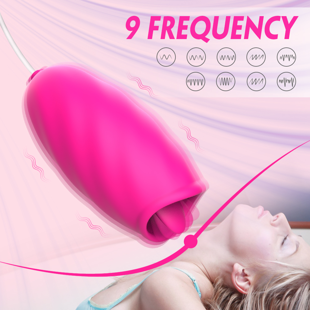 Soft silicone tongue licking love egg for women