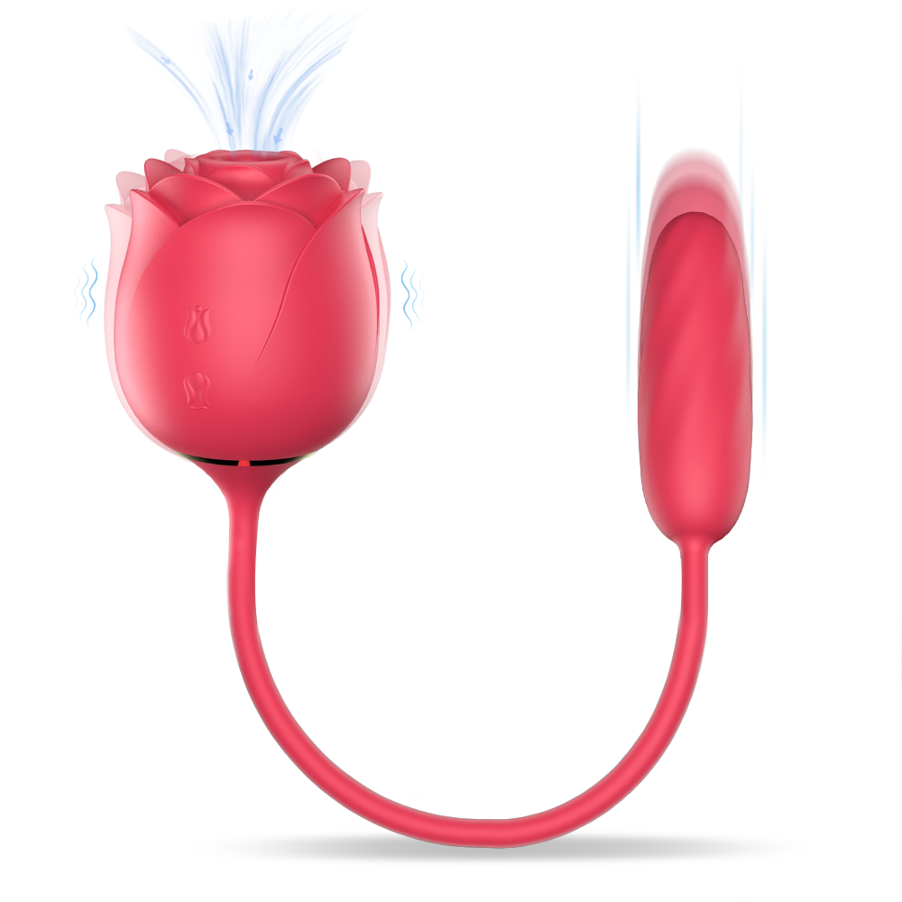 Immortal Flower 9- Sucking Rose, Love Egg Vibrator Sex Toy for Women