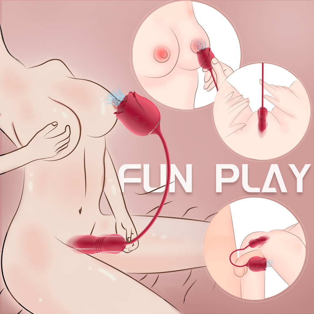 Immortal Flower 5-Clitoral Sucking, Vibrator Rose Sex Love Egg Toy for Women