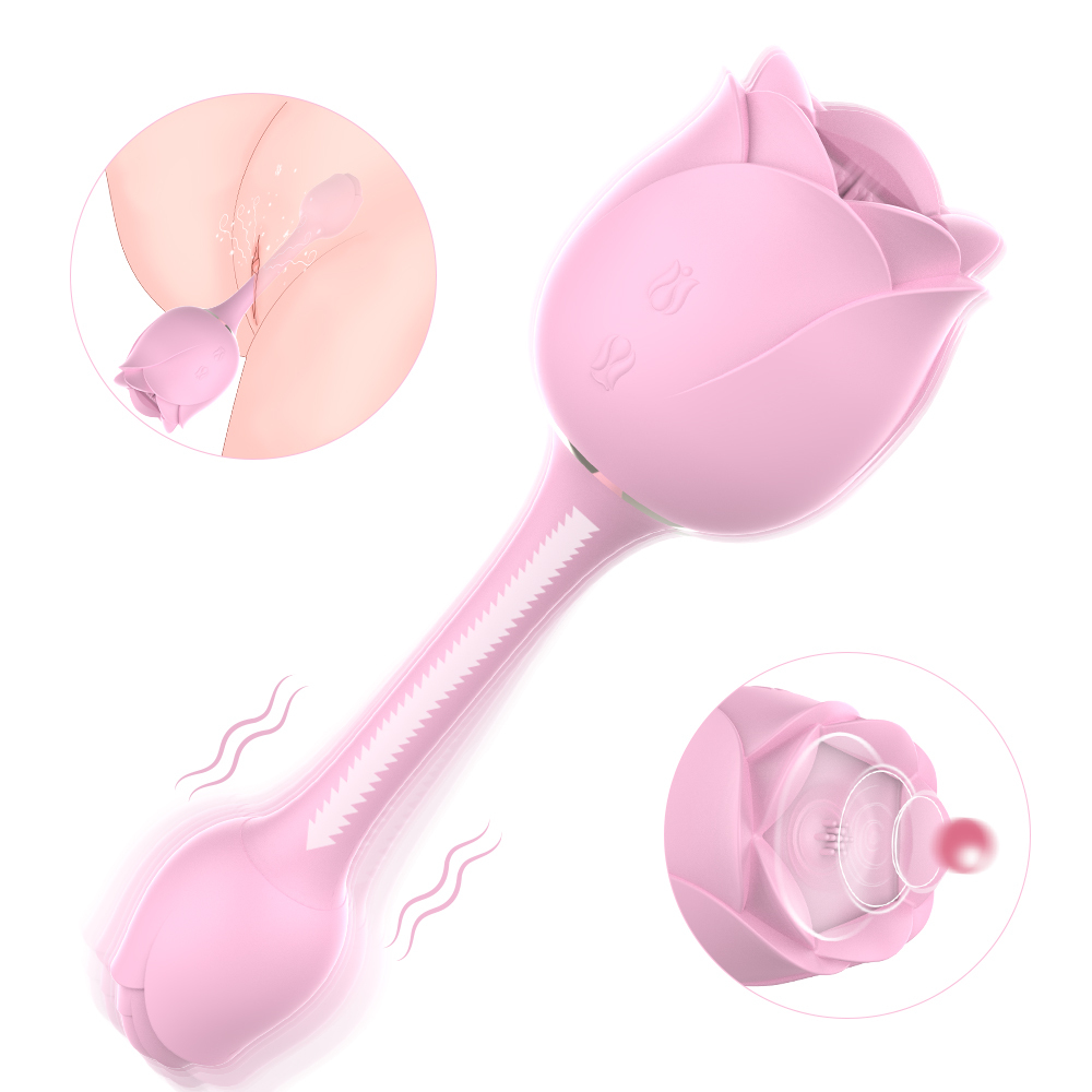 Rose sex toy of couple, Oral licking stimulate masturbate, Adult toys massager For Women