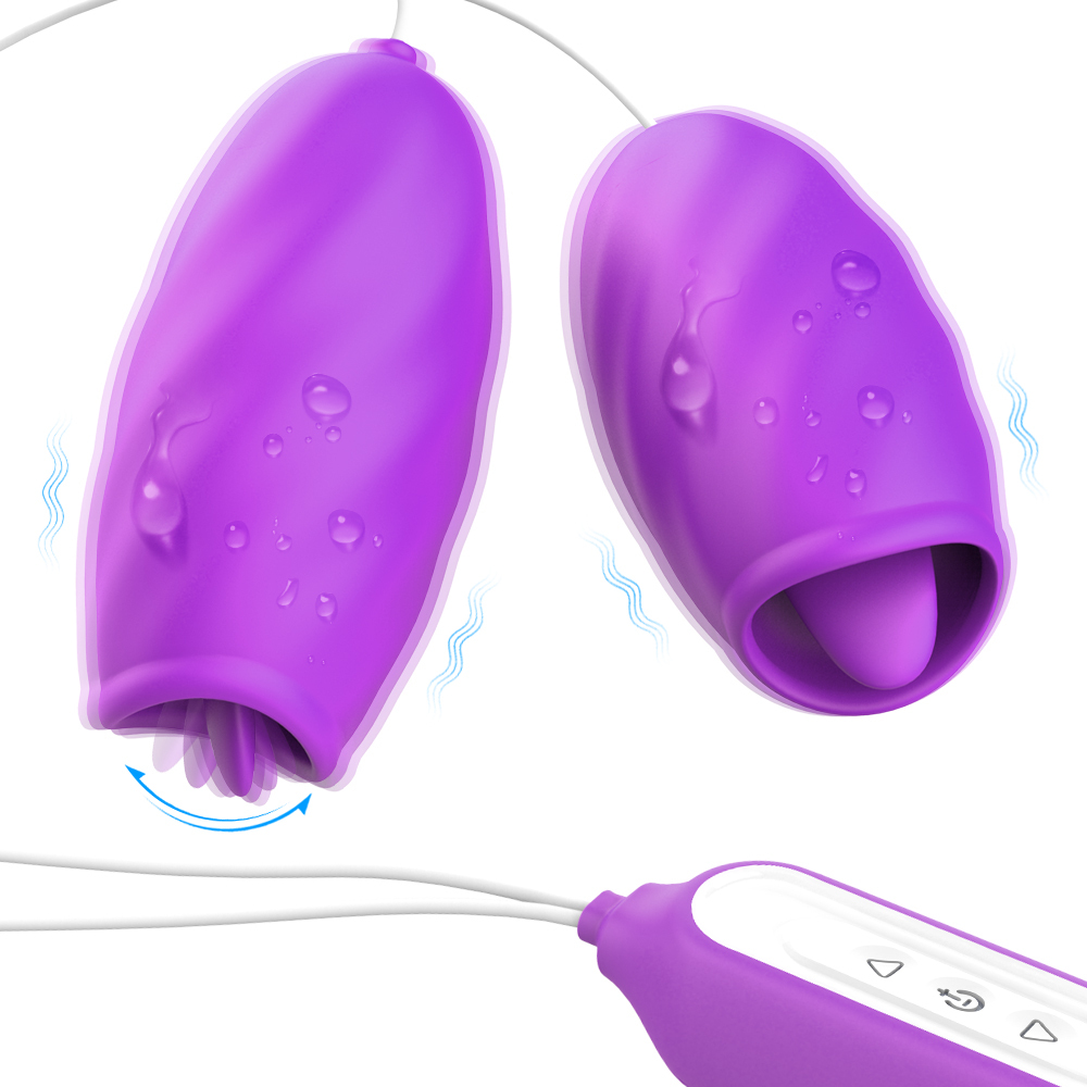 Soft silicone tongue licking love egg for women