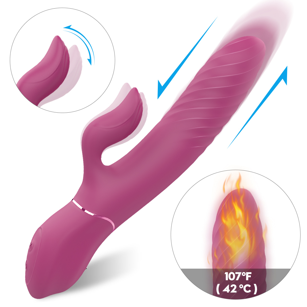 Factory Supply Fashion Design 10 Frequencies Sex toy Woman, Massage Rabbit Dildo Intelligent, Heating Vibrator