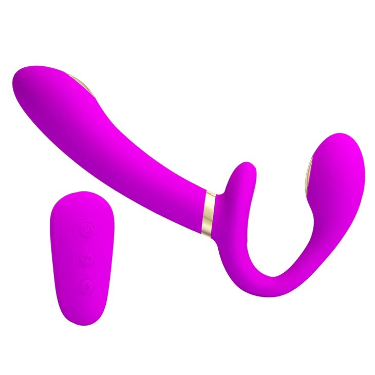 Women's wearable double vibrator, 12-frequency double-head vibration, lesbian masturbator sex toys