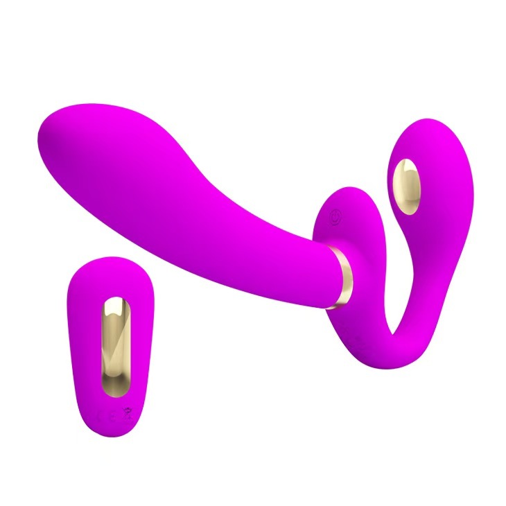 Women's wearable double vibrator, 12-frequency double-head vibration, lesbian masturbator sex toys