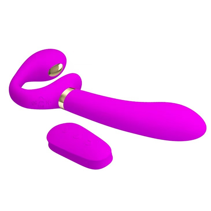 Women's wearable double vibrator, 12-frequency double-head vibration, lesbian masturbator sex toys