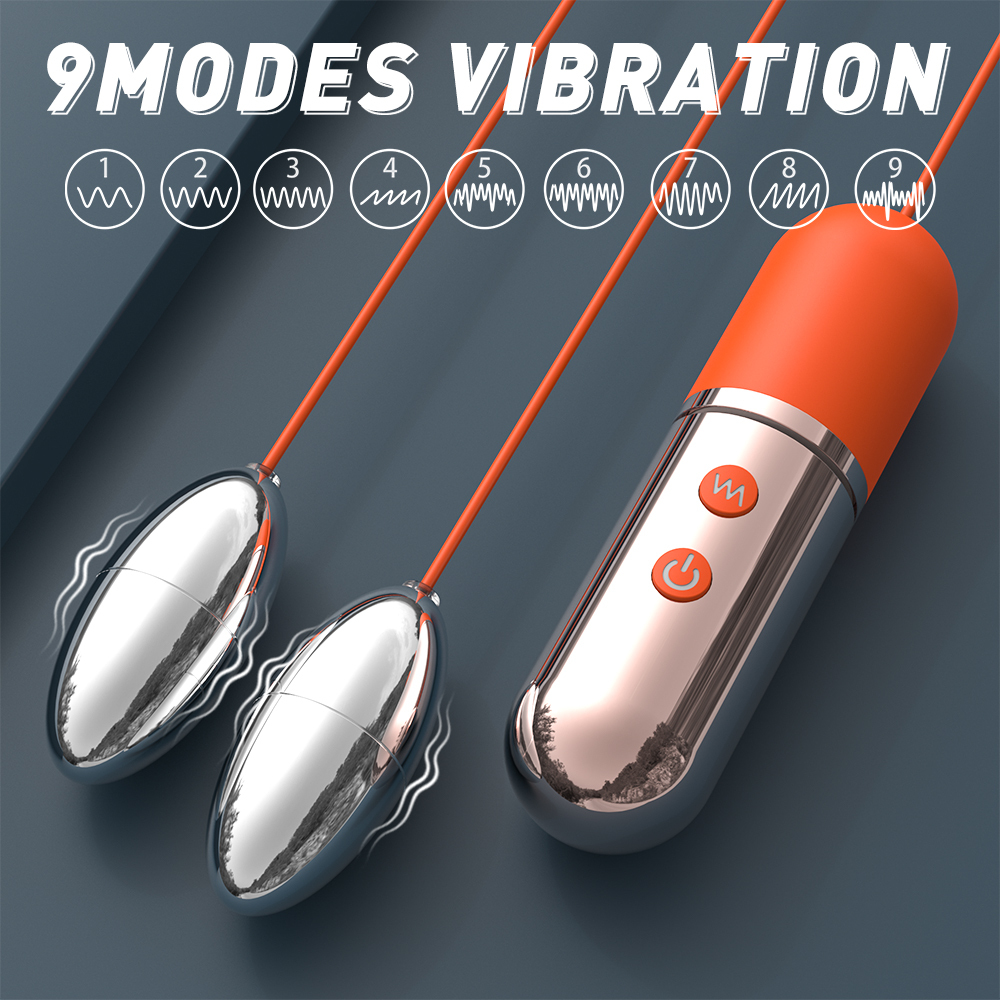 Metal double shock instant orgasm vibrator, female sex tools, adult masturbation equipment