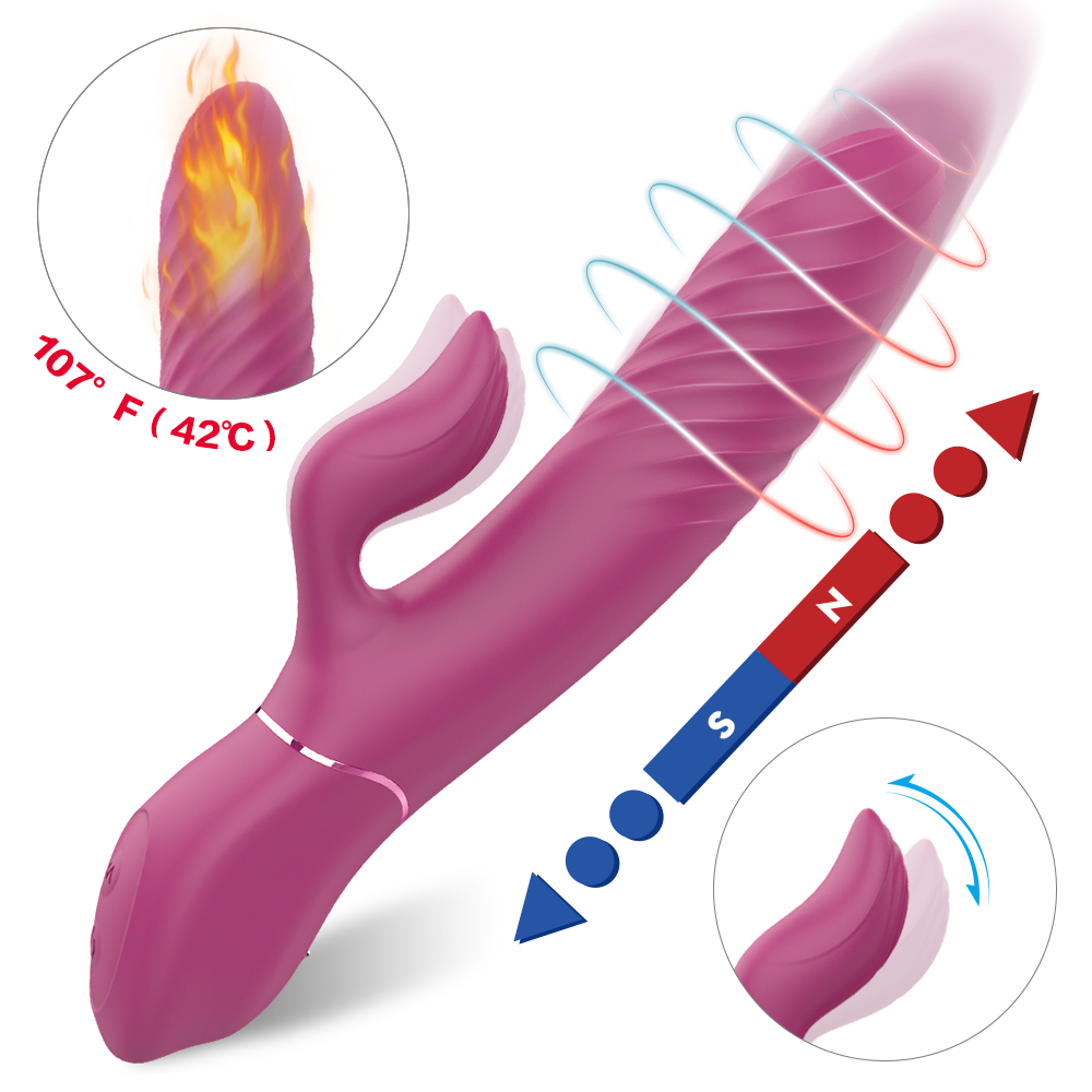 Factory Supply Fashion Design 10 Frequencies Sex toy Woman, Massage Rabbit Dildo Intelligent, Heating Vibrator