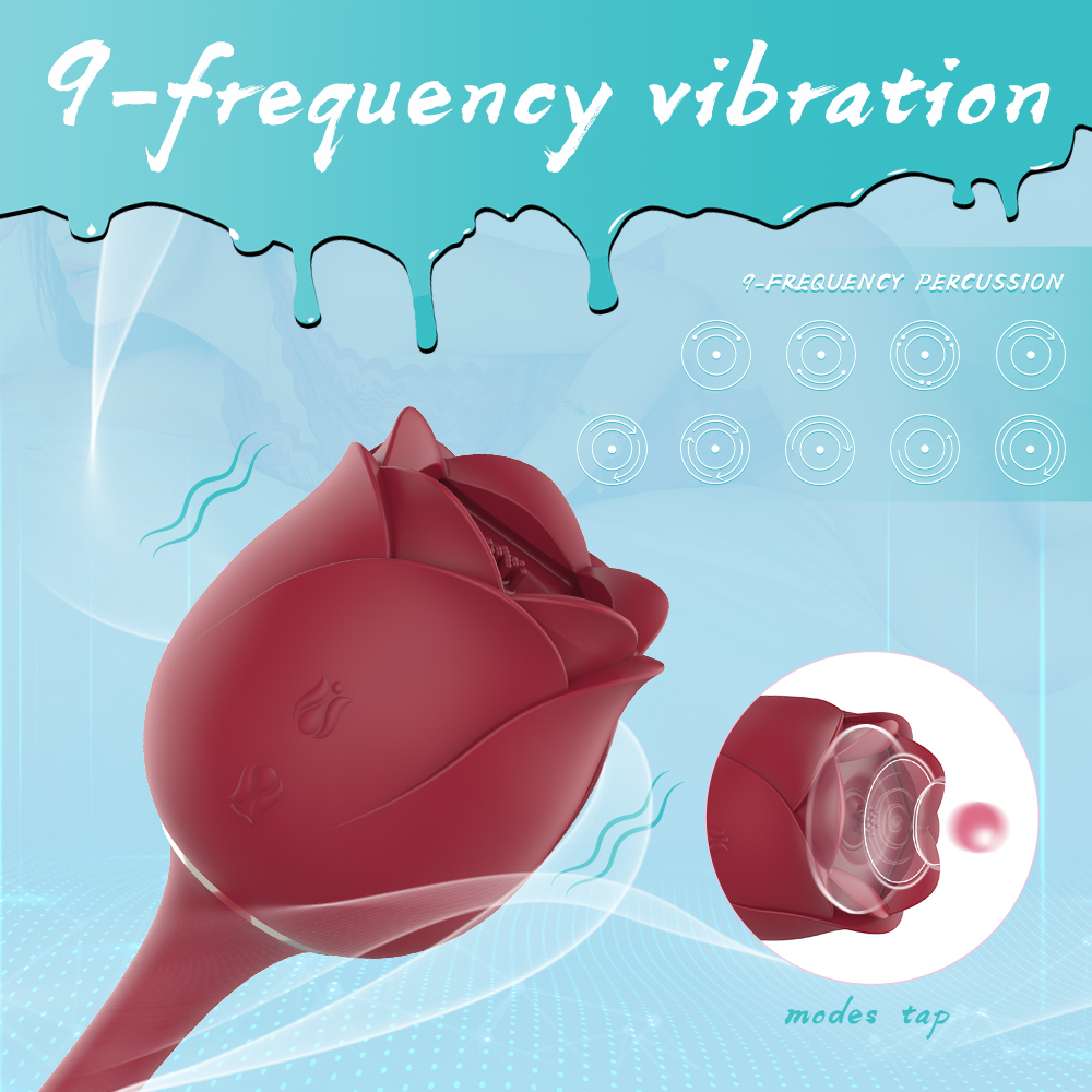 Rose sex toy of couple, Oral licking stimulate masturbate, Adult toys massager For Women