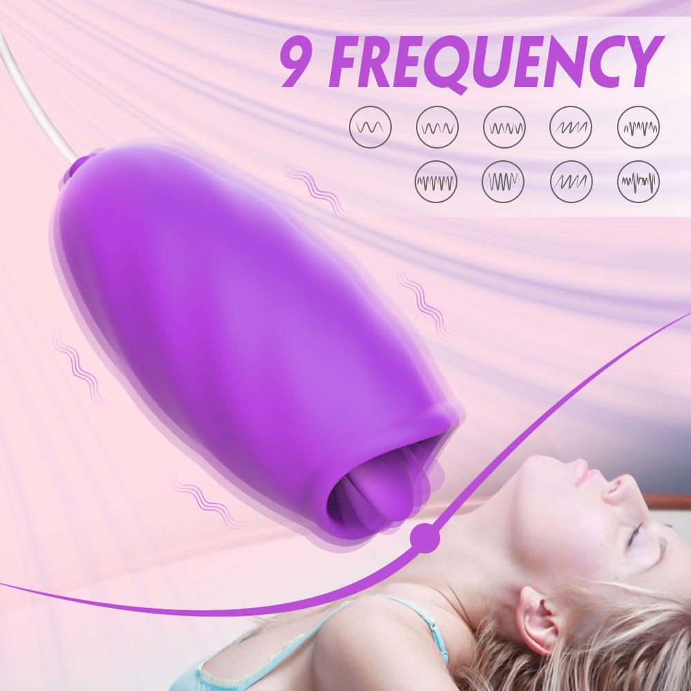 Soft silicone tongue licking love egg for women
