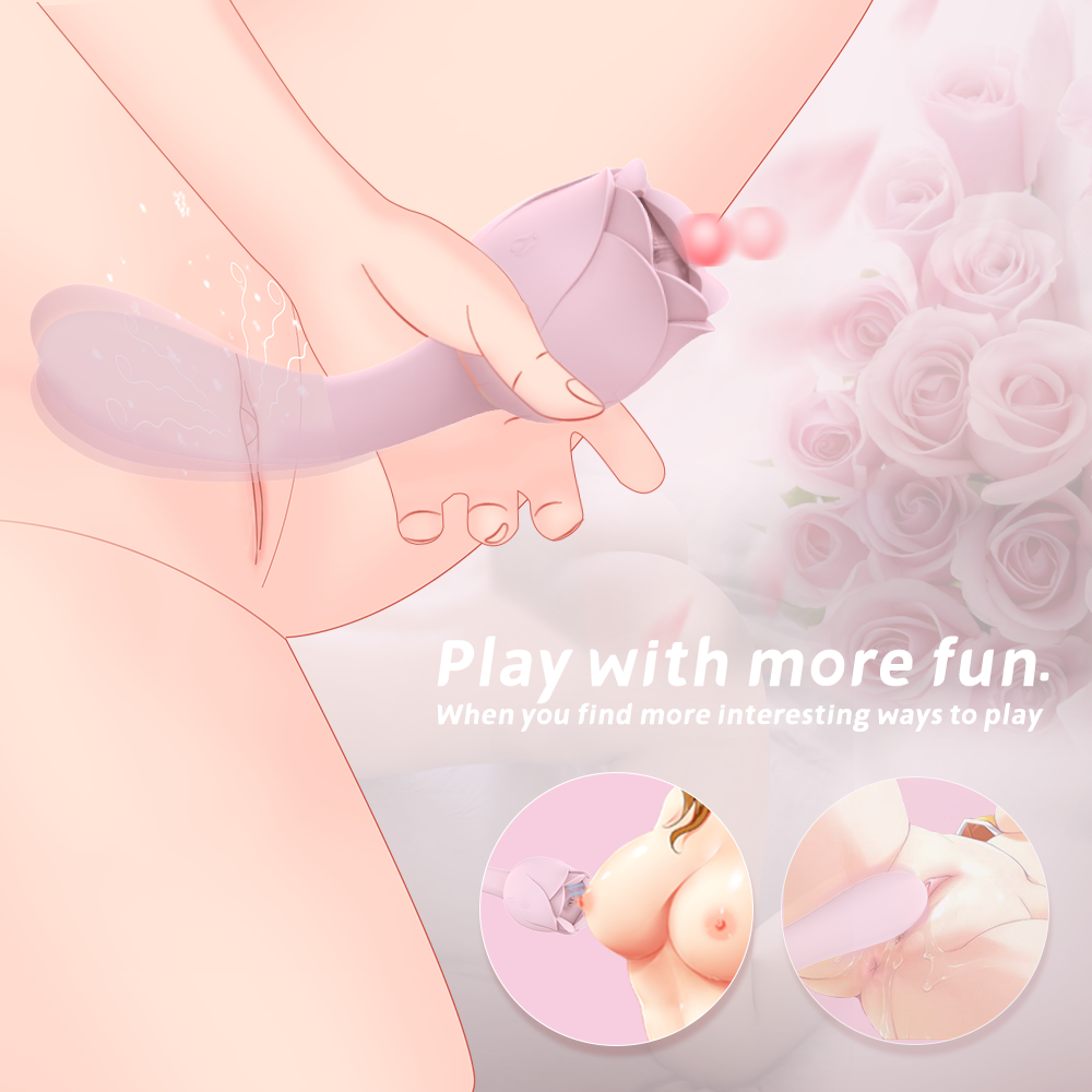 Immortal Flower 4-Rose Clitoral, Sucking Vibrator G-Spot stimulator for women use