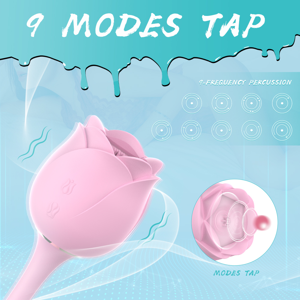 Rose sex toy of couple, Oral licking stimulate masturbate, Adult toys massager For Women