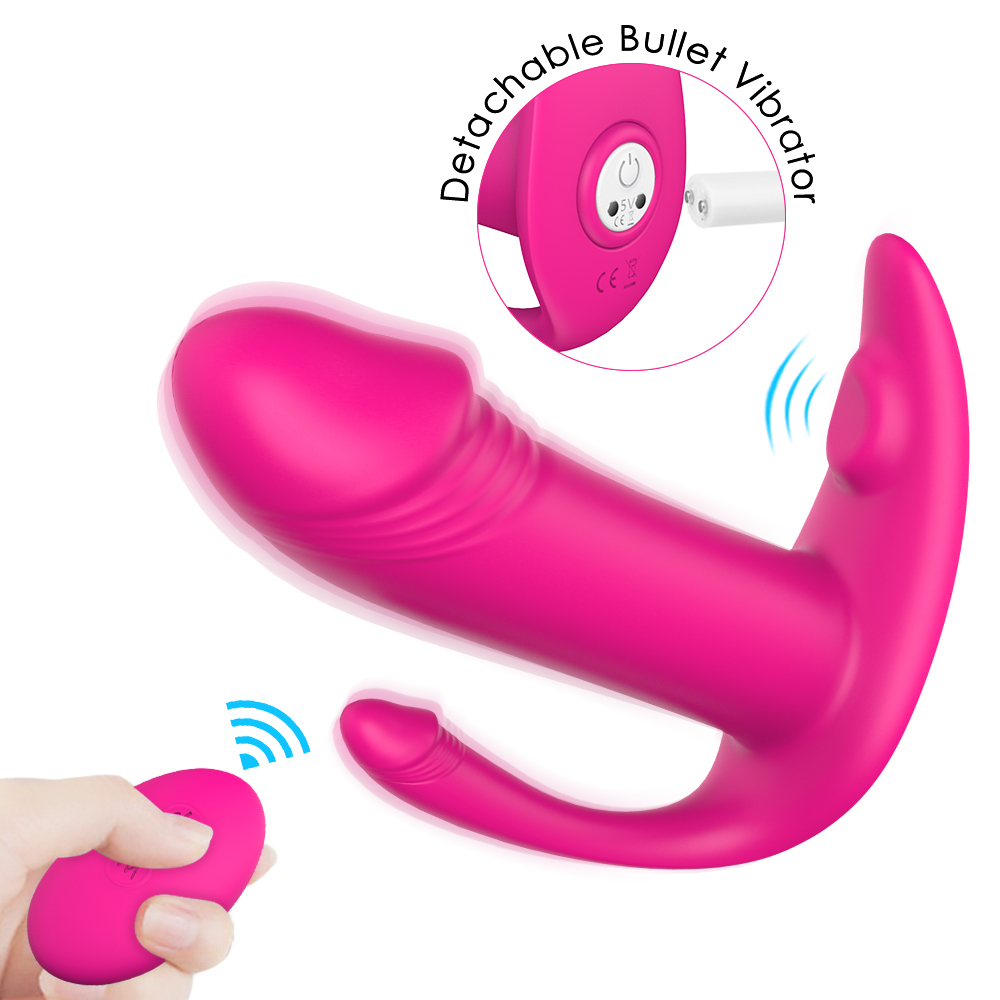 Panty G Spot Clit Vibrator- Remote Control Invisible Quite Vibrating Panties, Waterproof Silicone Dildo Clitoral