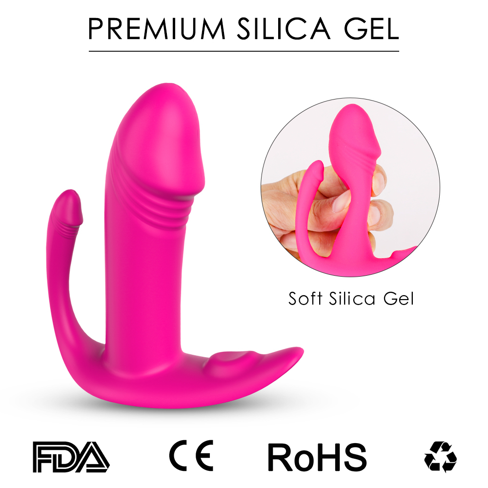 Panty G Spot Clit Vibrator- Remote Control Invisible Quite Vibrating Panties, Waterproof Silicone Dildo Clitoral