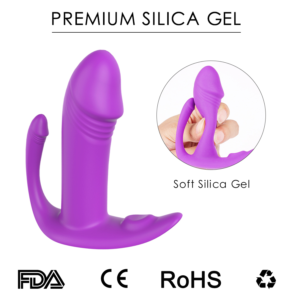 Panty G Spot Clit Vibrator- Remote Control Invisible Quite Vibrating Panties, Waterproof Silicone Dildo Clitoral