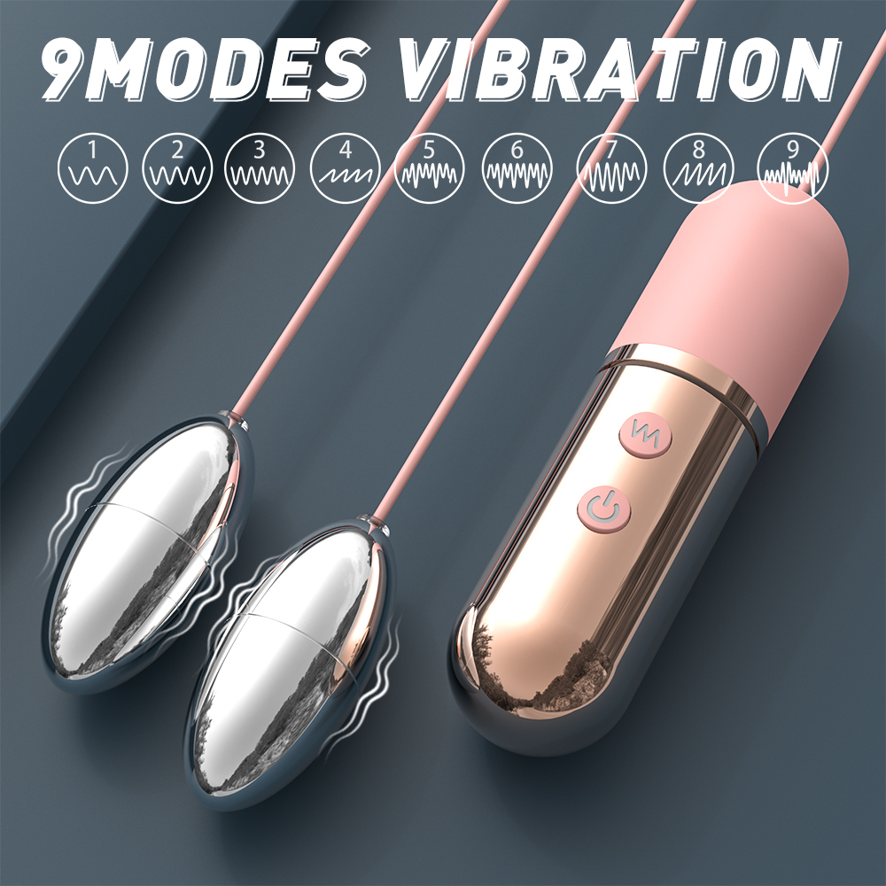 Metal double shock instant orgasm vibrator, female sex tools, adult masturbation equipment