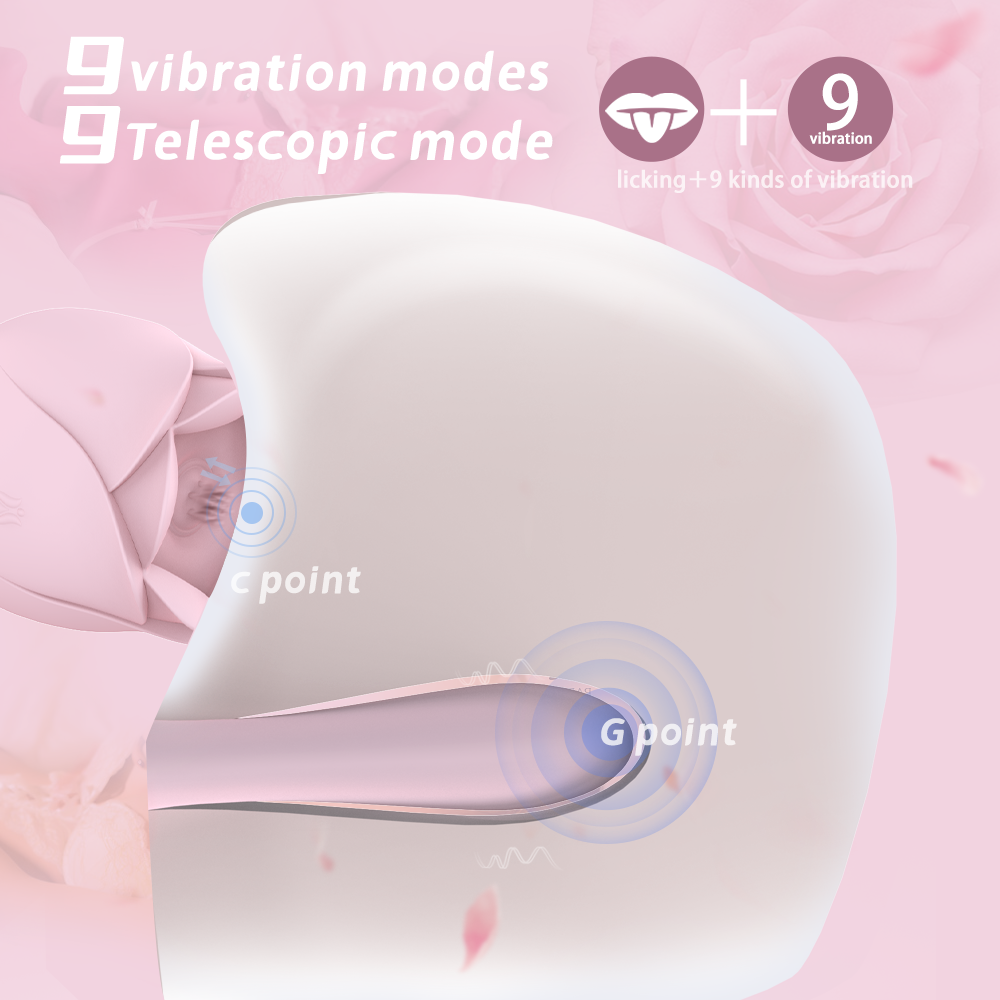 Immortal Flower 4-Rose Clitoral, Sucking Vibrator G-Spot stimulator for women use