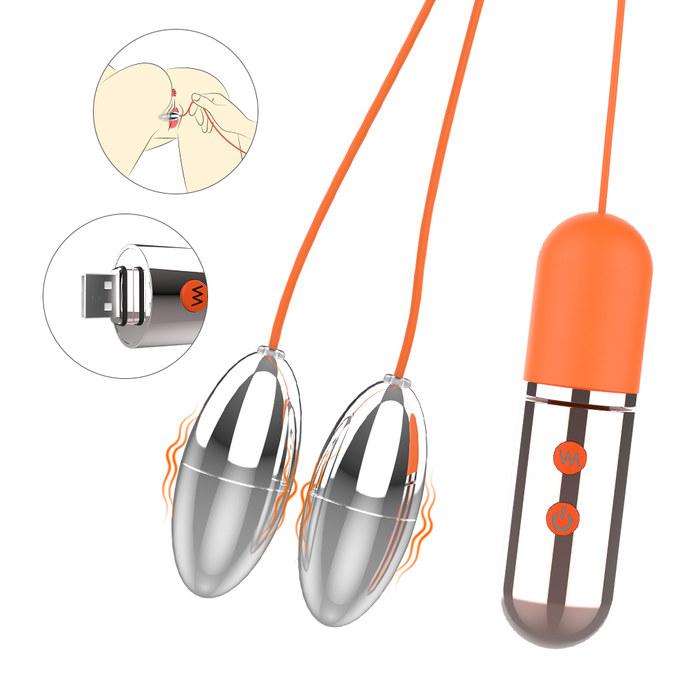 Metal double shock instant orgasm vibrator, female sex tools, adult masturbation equipment