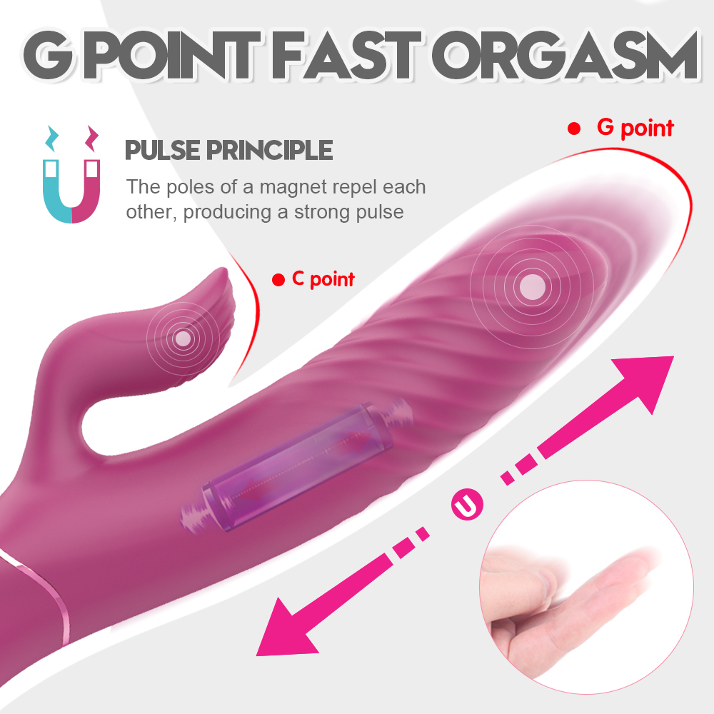 Factory Supply Fashion Design 10 Frequencies Sex toy Woman, Massage Rabbit Dildo Intelligent, Heating Vibrator