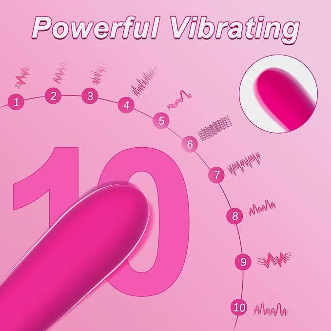 G Spot Vibrator Dildo with 10 Vibration Modes, Soft Silicone Powerful Vibrating Massagers for Clitoral Vagina and Anal Stimulation, Adult Sex Toys for Women or Men