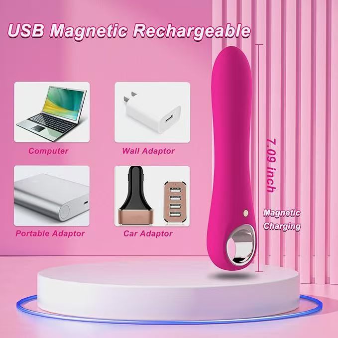G Spot Vibrator Dildo with 10 Vibration Modes, Soft Silicone Powerful Vibrating Massagers for Clitoral Vagina and Anal Stimulation, Adult Sex Toys for Women or Men