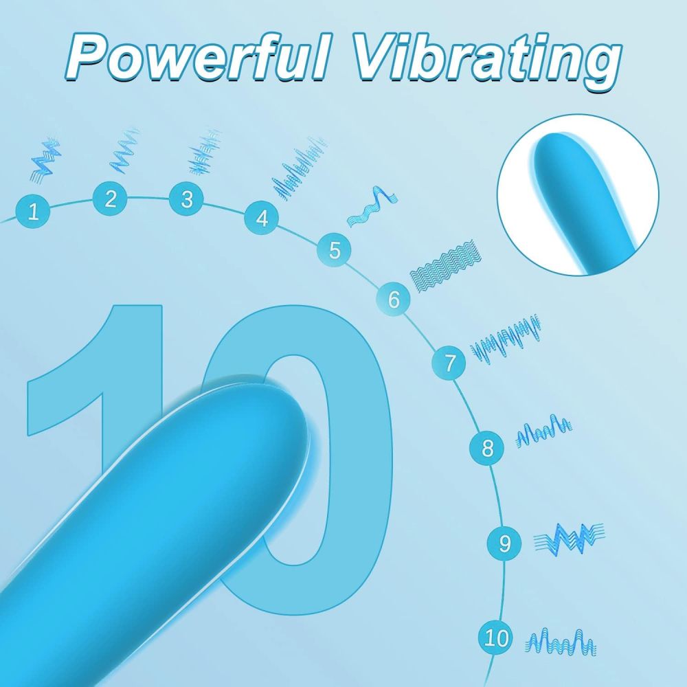 G Spot Vibrator Dildo with 10 Vibration Modes, Soft Silicone Powerful Vibrating Massagers for Clitoral Vagina and Anal Stimulation, Adult Sex Toys for Women or Men