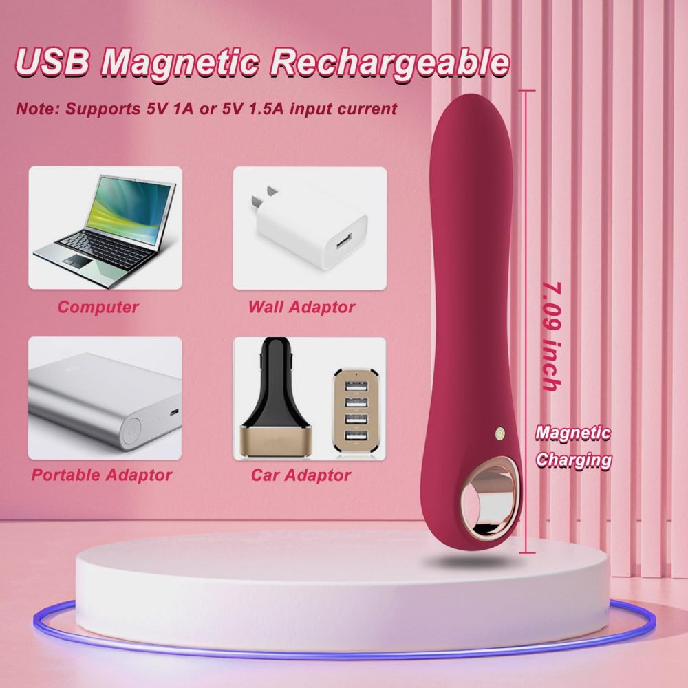 G Spot Vibrator Dildo with 10 Vibration Modes, Soft Silicone Powerful Vibrating Massagers for Clitoral Vagina and Anal Stimulation, Adult Sex Toys for Women or Men