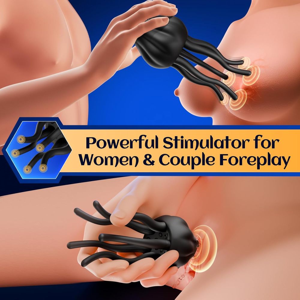 Male Sex Toys for Men Penis Vibrator - Male Masturbator Stroker with 10 Vibrating Modes Wrapping Tentacle Mens Vibrator for Penis Clit Nipple Stimulation, Adult Sex Toy for Men Women Couples