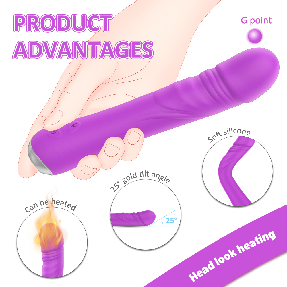 Warm massager vagina sex toys, Massager g spot women silicone rubber Toys