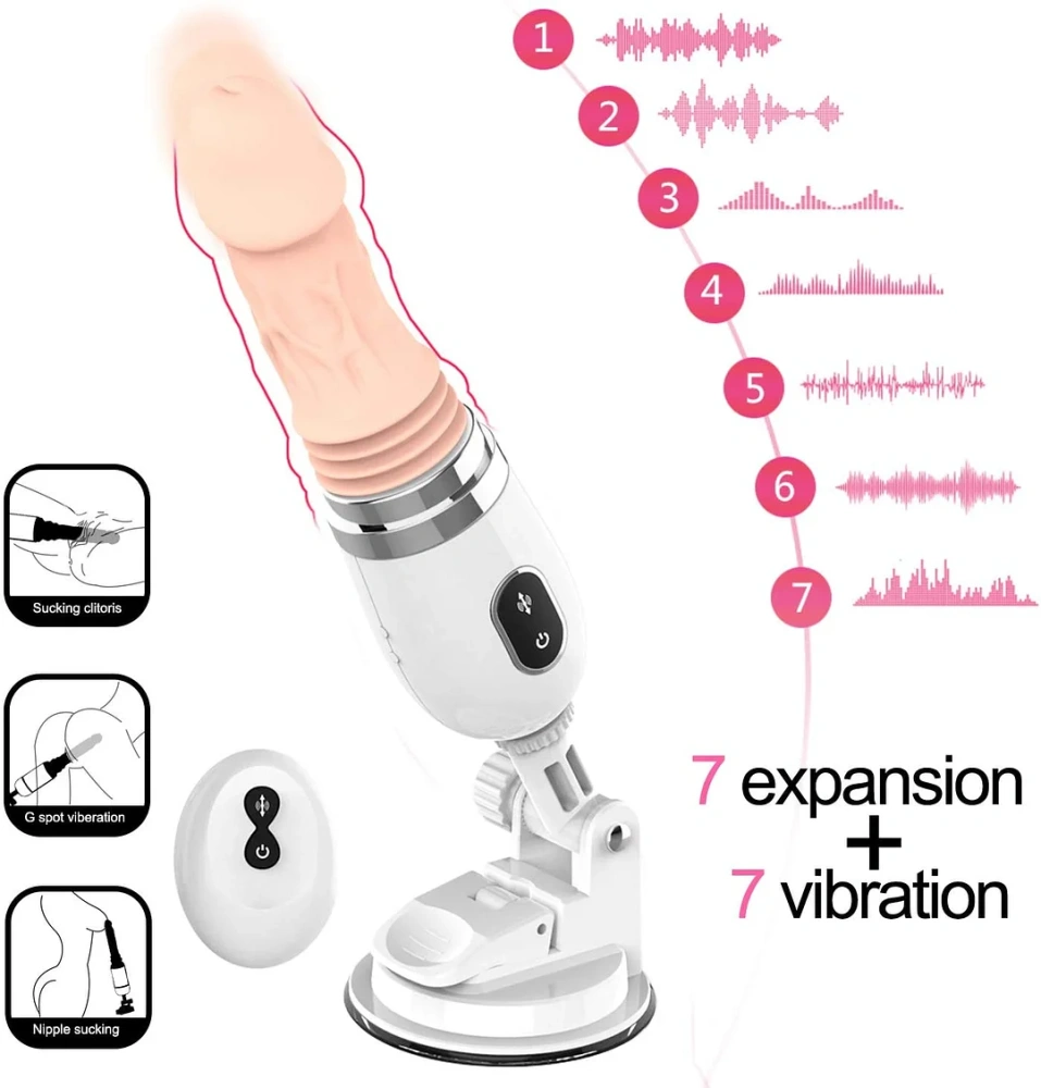 DIBE Large Didlo Suction Cup Vibrating Toy with Remote Control
