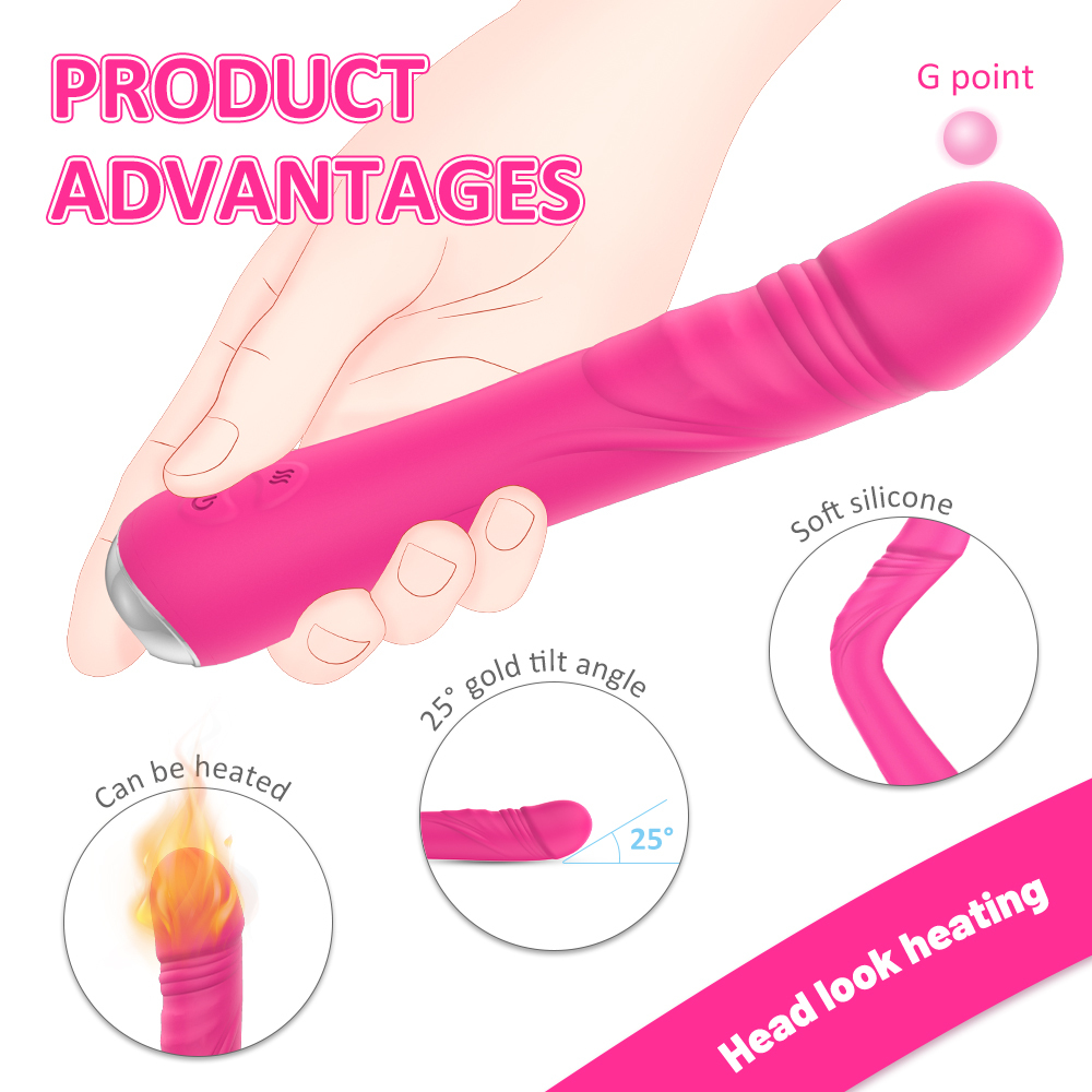 Warm massager vagina sex toys, Massager g spot women silicone rubber Toys