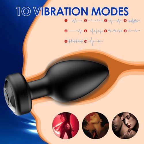 Anal Plug Sex Toys Vibrator – Silicone Butt Plugs Training Kit with Remote Control, 10 Vibration Modes, Prostate Massager for Adults