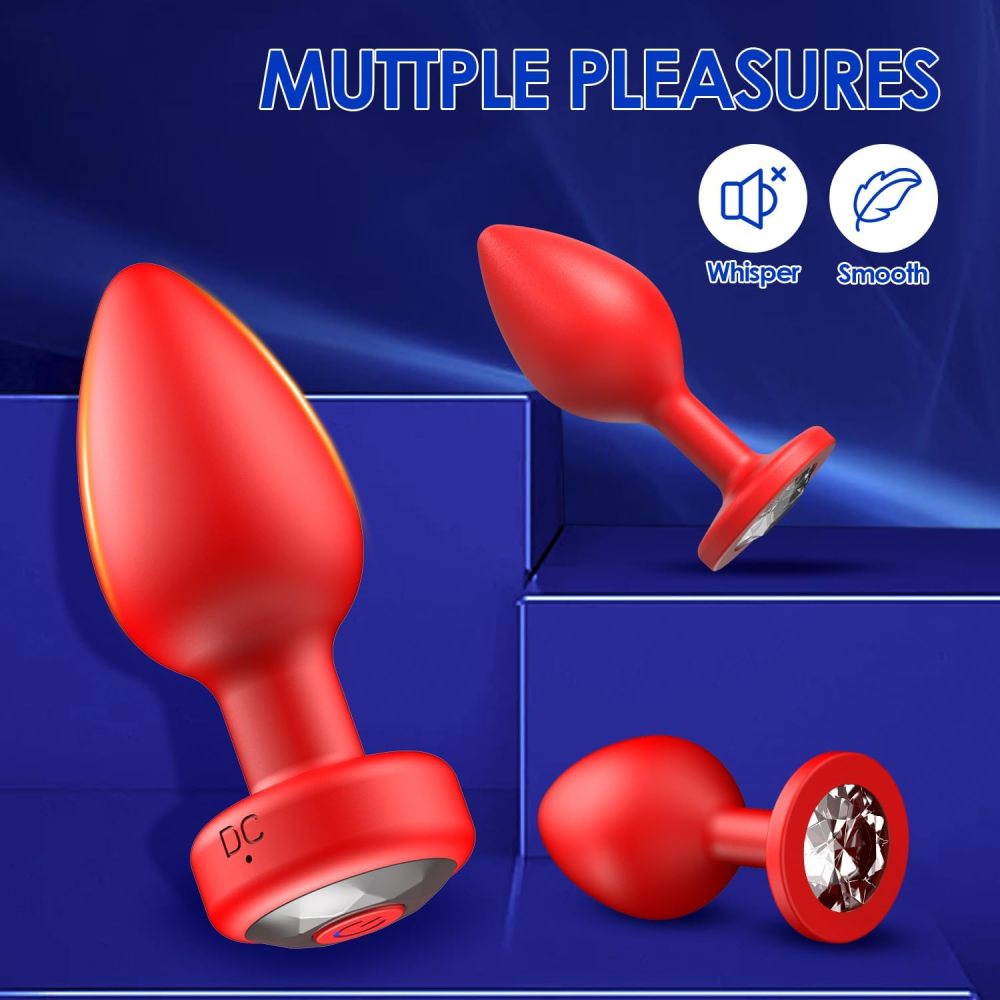 Anal Plug Sex Toys Vibrator – Silicone Butt Plugs Training Kit with Remote Control, 10 Vibration Modes, Prostate Massager for Adults