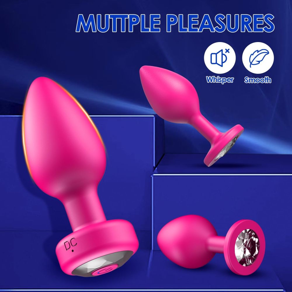 Anal Plug Sex Toys Vibrator – Silicone Butt Plugs Training Kit with Remote Control, 10 Vibration Modes, Prostate Massager for Adults