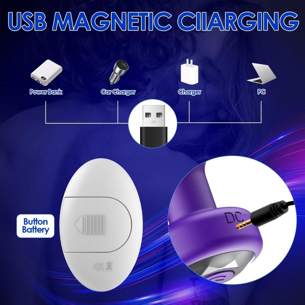 Anal Plug Sex Toys Vibrator – Silicone Butt Plugs Training Kit with Remote Control, 10 Vibration Modes, Prostate Massager for Adults