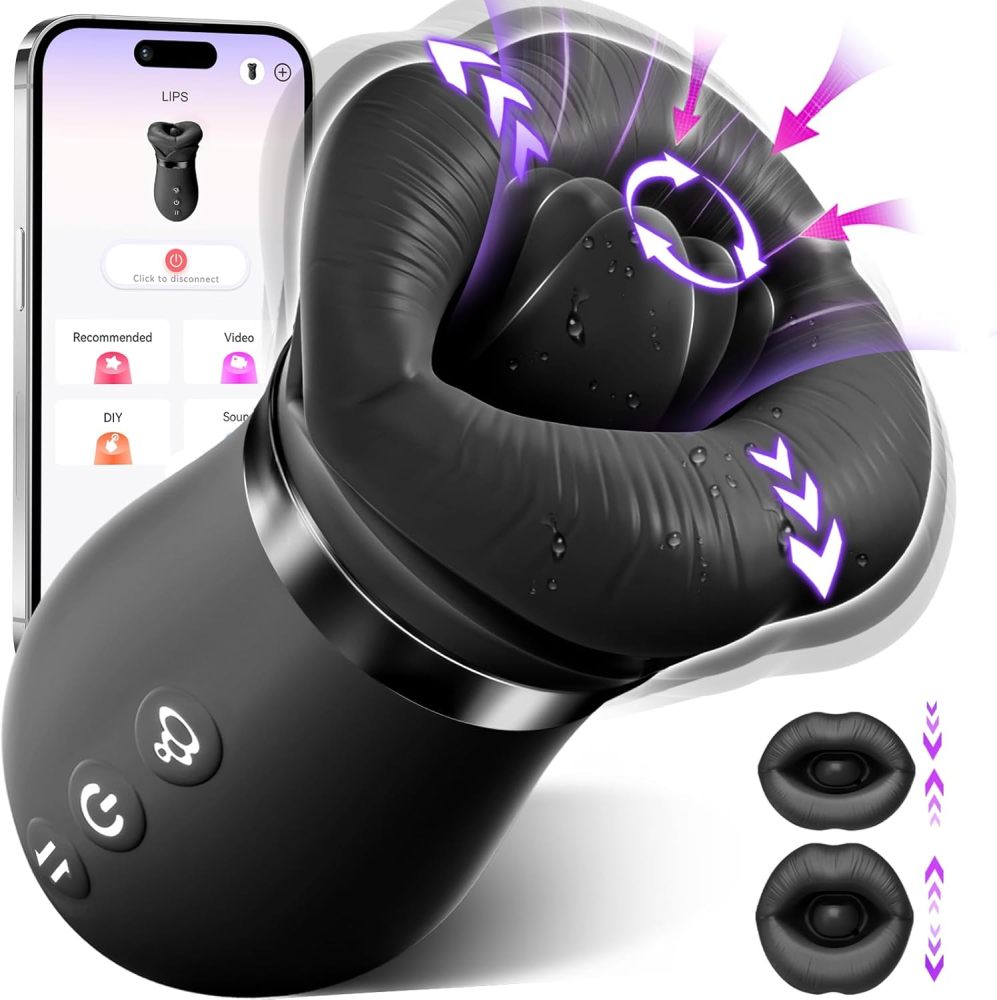 Vibrator Adult Sex Toys for Women - 5IN1 Mouth Sucking Vibrator Rose Sex Toy, 10 Tongue Licking, 3 Auto & 1 Manual Sucking Adult Toys New APP, Anal Clit Nipple Vibrators Female Couples Sex Toys