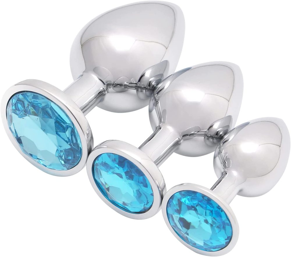 3 Pcs Luxury Jewelry Design Fetish Anal Butt Plug